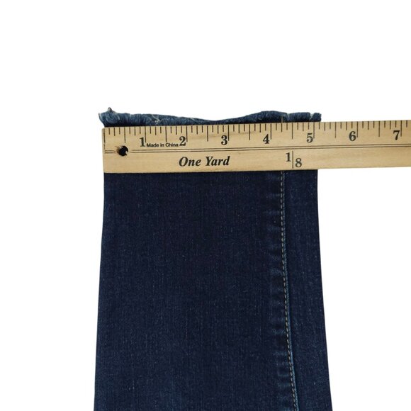 Kancan Distressed Ankle Jeans Womens 11/29 Straight Skinny Dark Wash Low Rise - Picture 6 of 15